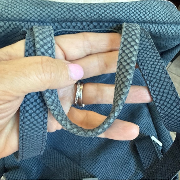 Hammitt Blue Snakeskin Leather Backpack Bag - Picture 12 of 12